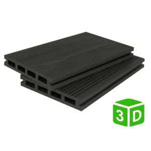 Террасная доска из ДПК 3D 140 22 мм антрацит